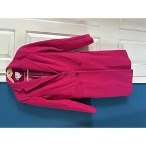 Helene Berman London Beautiful Fuschia Wool Coat! Small!